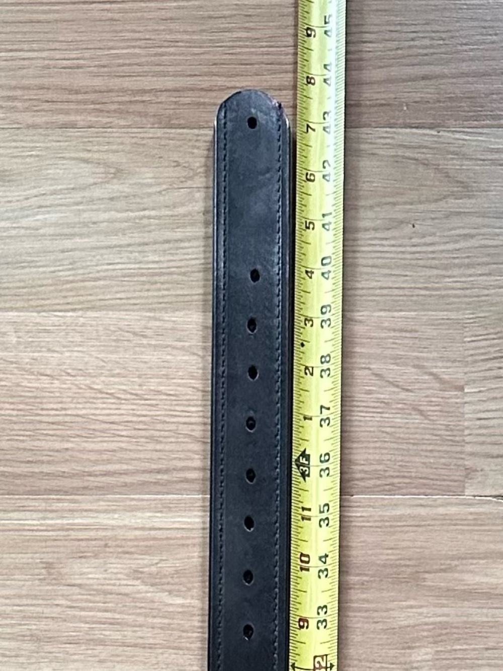 Hanks Belts 100 Year Black Leather Belt 36” Waist, 40.5” Length, 1.5”Wide - Picture 7 of 9